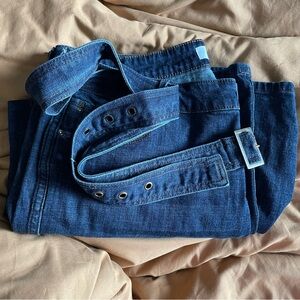 NWOT Women’s SkinnyGirl ‘BARRY WIDE LEG CROP’ - Dark Blue Shorts Bermuda Jeans